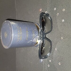 Versace Clear Black and Gold Sunglasses